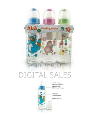 Set Of 3 Milk Baby Feeding Bottle 240 Ml-multi