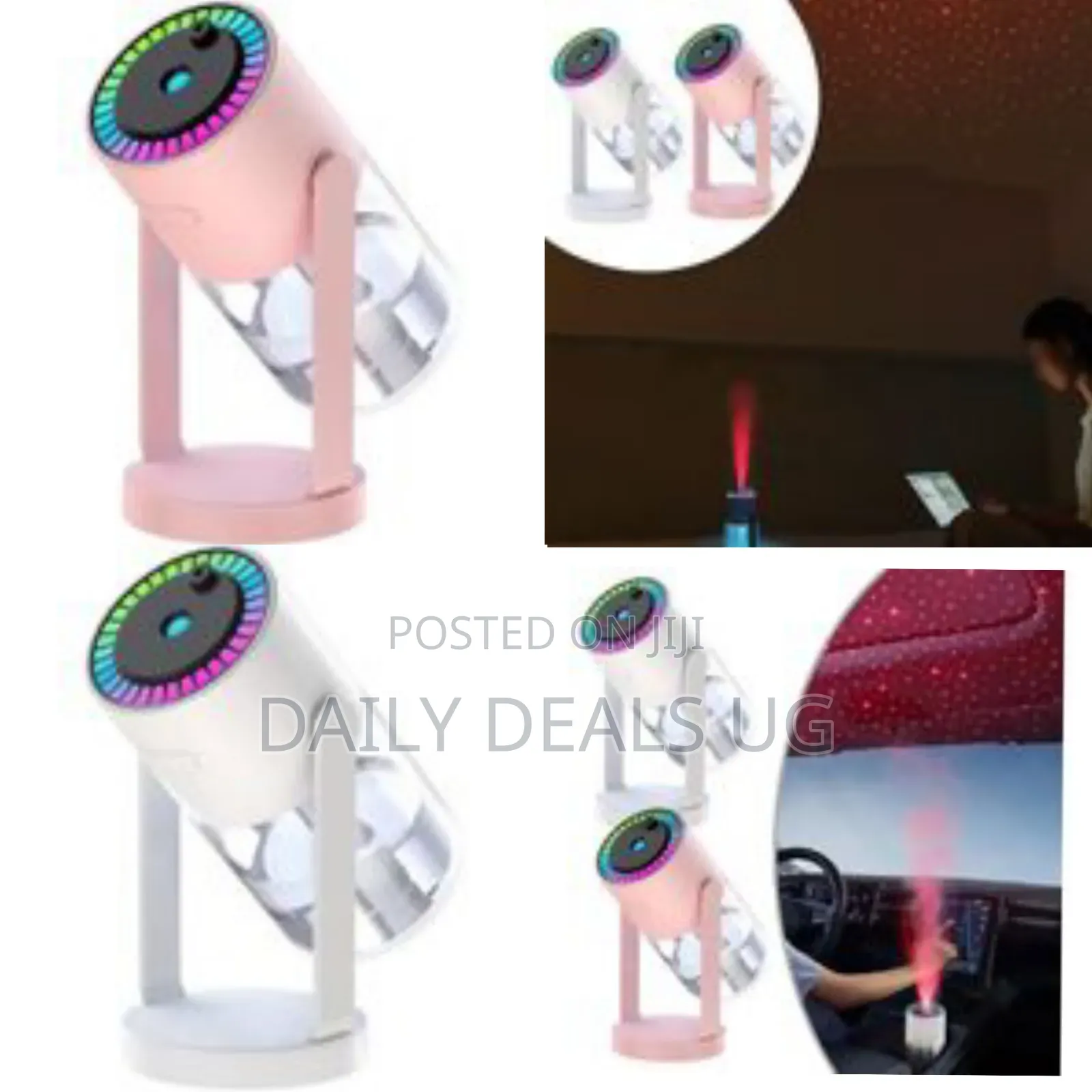 Portable Usb Home Car Ultrasonic Mist Maker Humidifier With 7 Colors