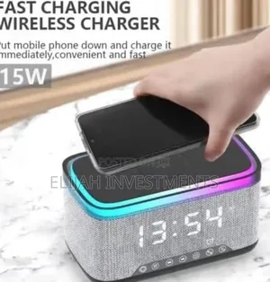 Multifunction Bluetooth Speaker Alarm Clock Wireless Charger
