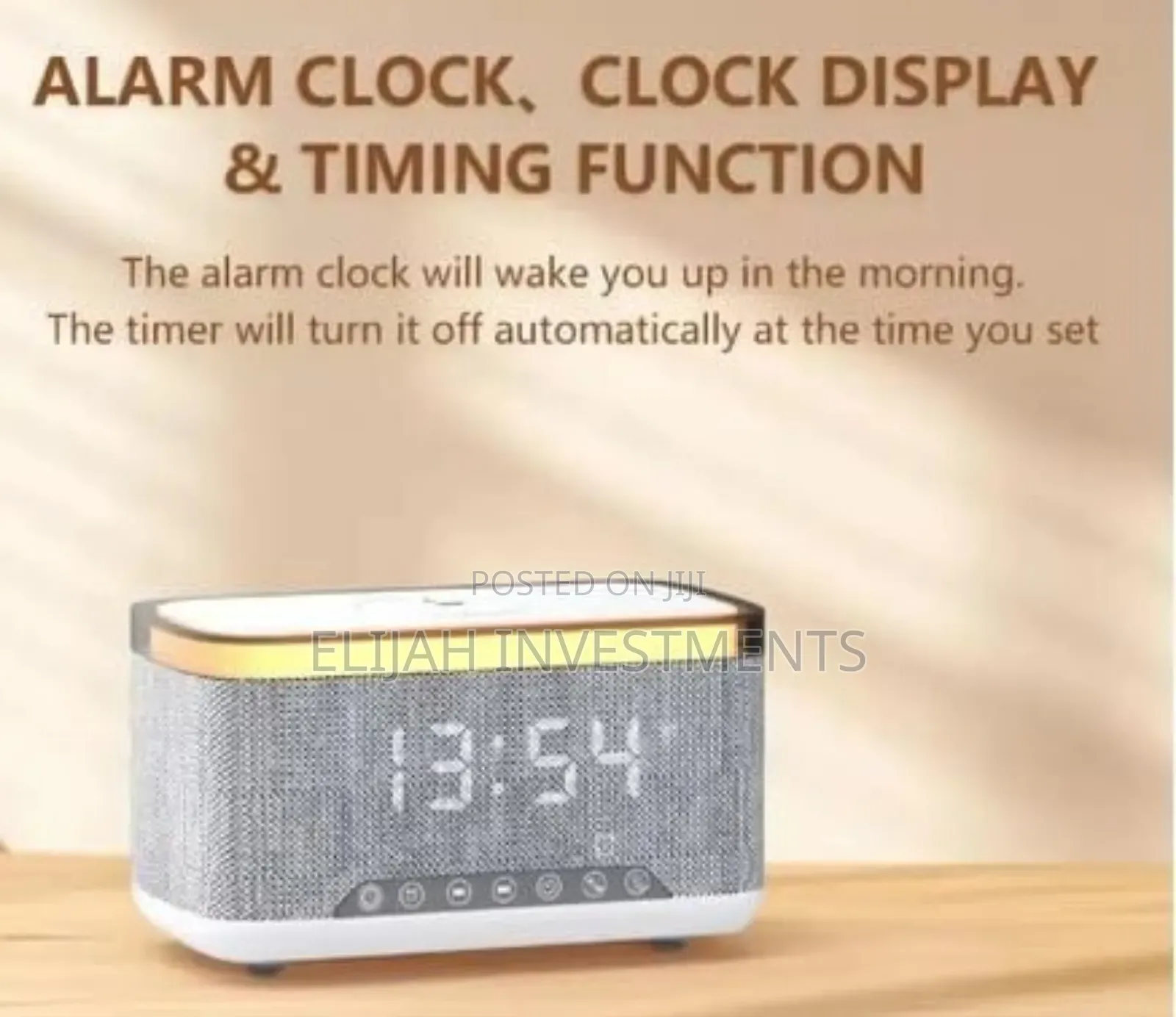 Multifunction Bluetooth Speaker Alarm Clock Wireless Charger
