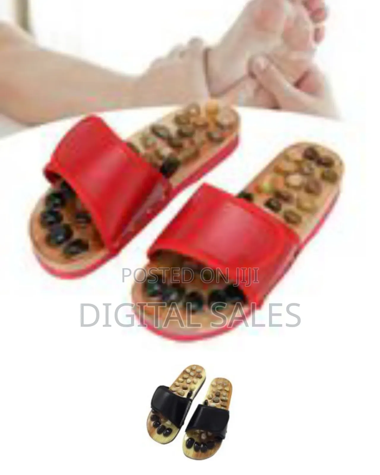 39-40 Oot Reflexology Sandals Revitalize Feet With Massage Stone