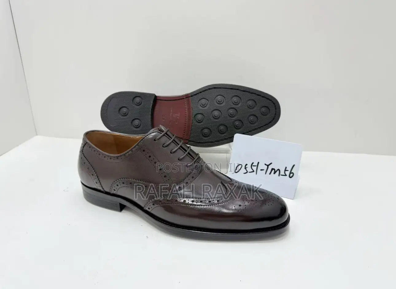 Original Men’S Dark Tan Freundkerr Brogue Oxford Gentle Shoes