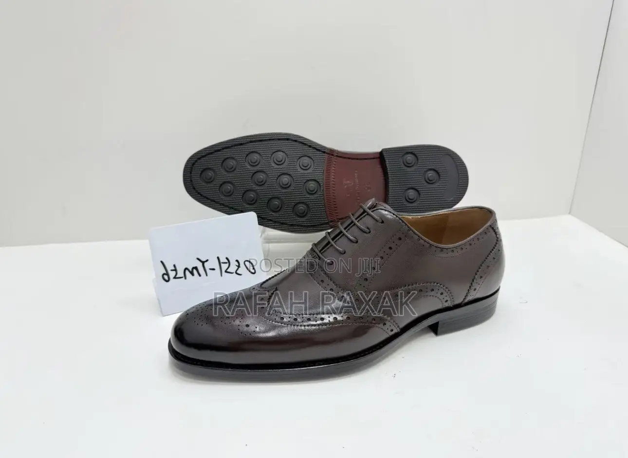 Original Men’S Dark Tan Freundkerr Brogue Oxford Gentle Shoes