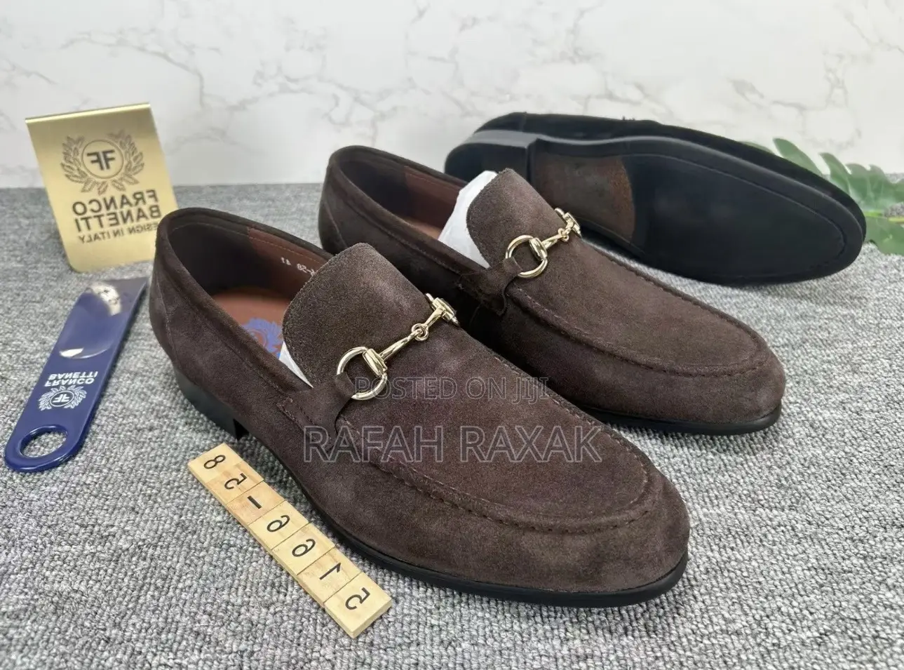 Original Coffee Brown Franco Banetti Formal Suede Loafers