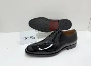 Men’S Black Freundkerr Shinny Gentle Oxford Office Shoes