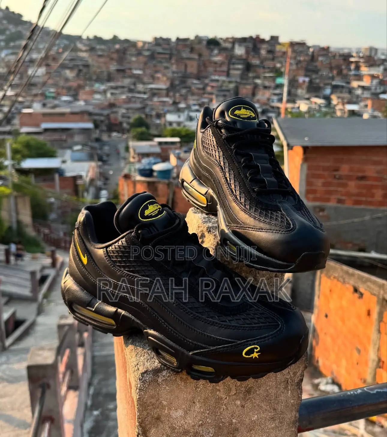 Men’S Black Nike Air Max 95 Corteiz “Honey Black” Sneakers