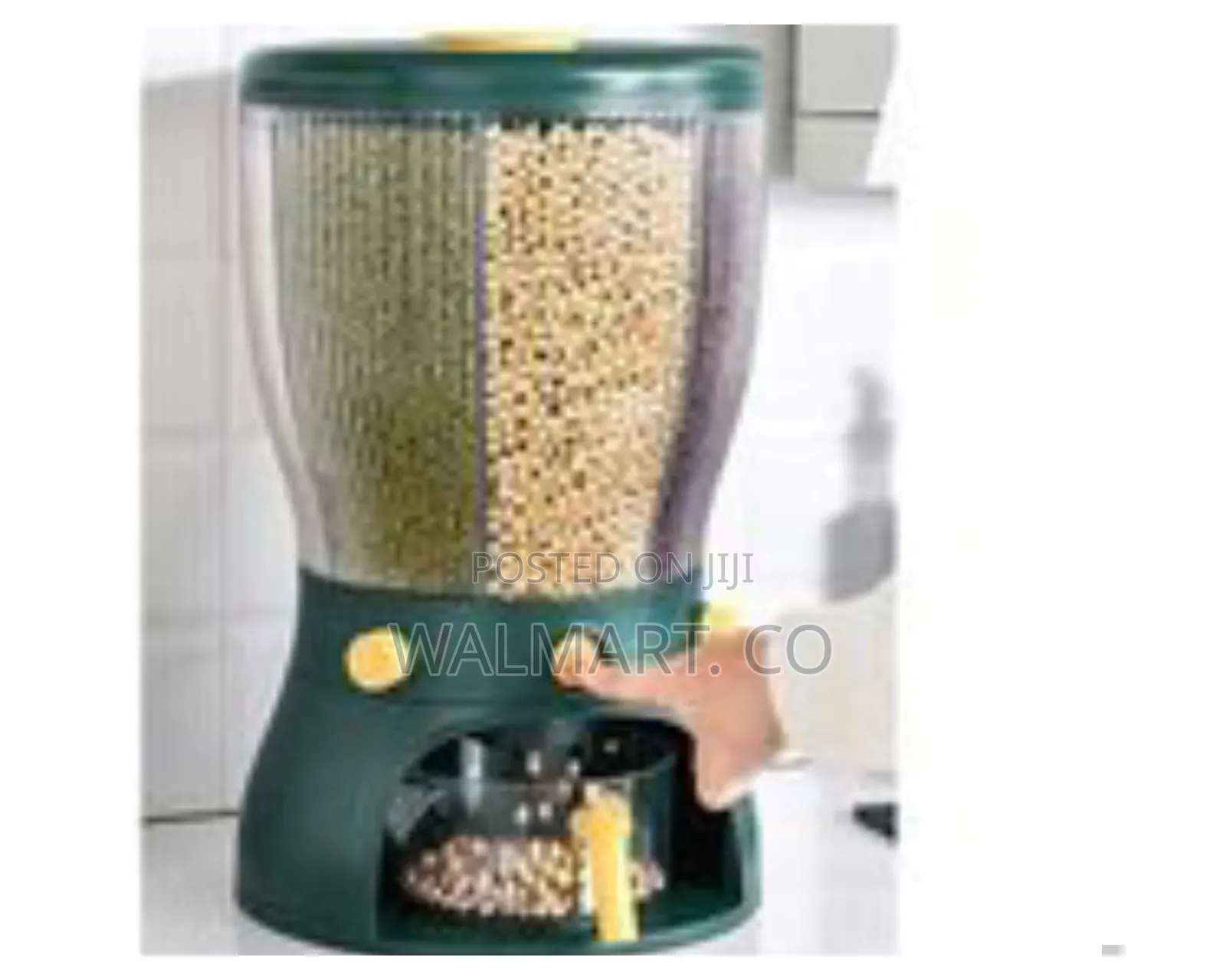 4 Grid Rotating Cereal Food Rice Bucket Storage Dispenser Box Organize