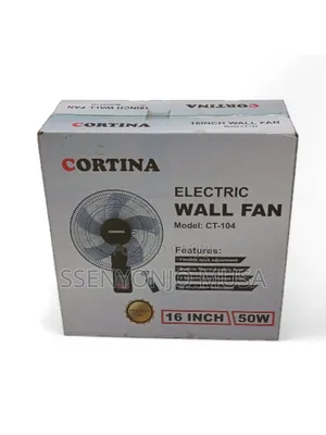 Cortina Electric Wall Fan – 16-Inch, 50w, 3-Speed, 90° Oscillation