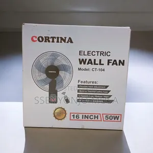 Cortina Electric Wall Fan – 16-Inch, 50w, 3-Speed, 90° Oscillation