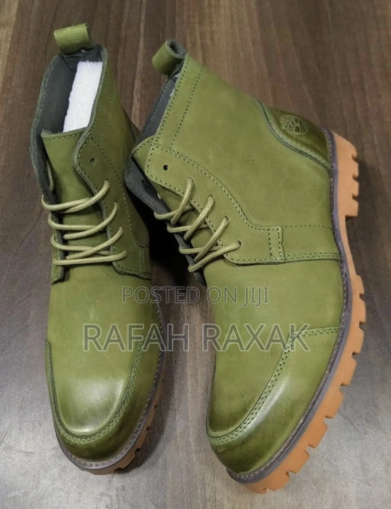 Men’S Green Timberland Smart Casual Leather Boots
