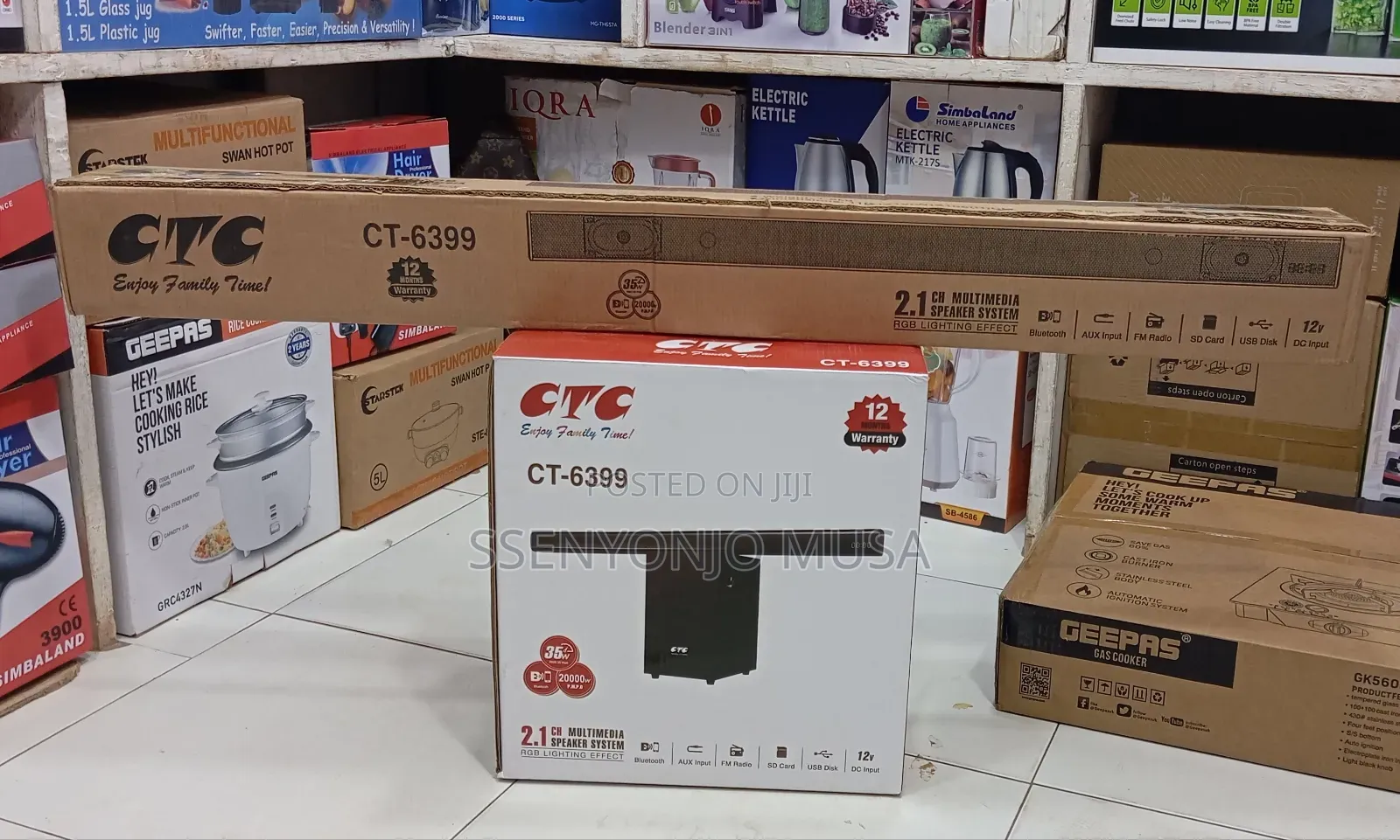 CTC 2.1 Soundbar Multimedia Speaker System – 35w, Bluetooth, RGB