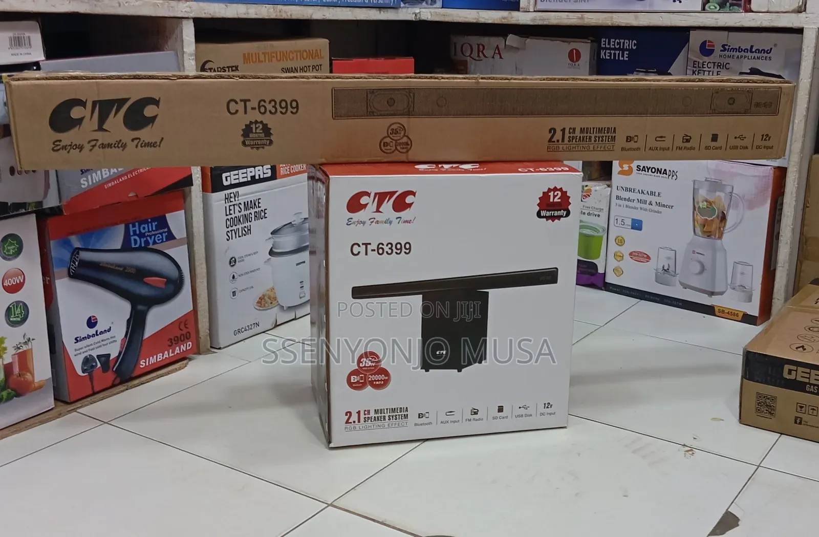 CTC 2.1 Soundbar Multimedia Speaker System – 35w, Bluetooth, RGB