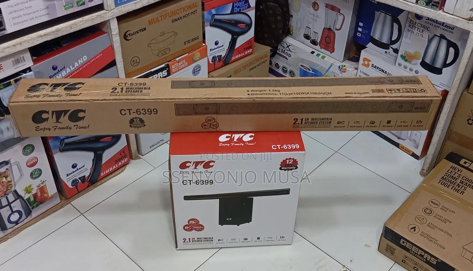 CTC 2.1 Soundbar Multimedia Speaker System – 35w, Bluetooth, RGB