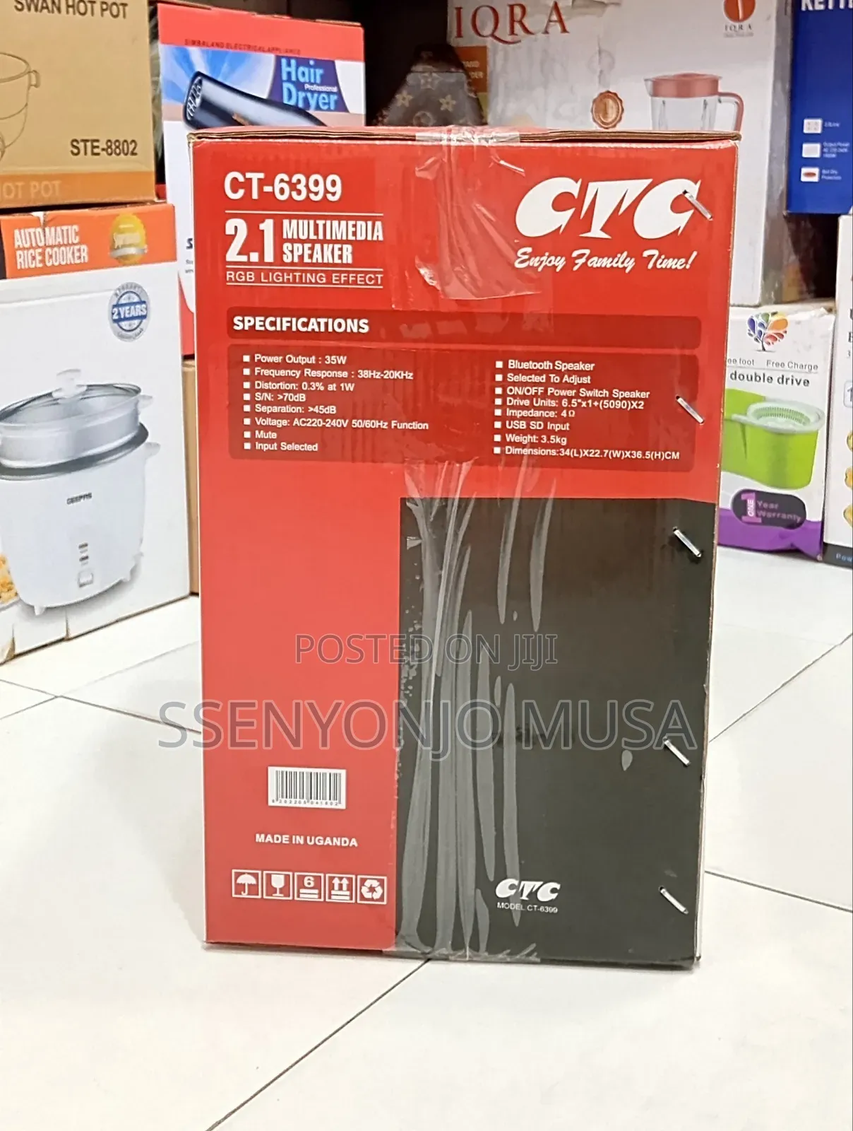 CTC 2.1 Soundbar Multimedia Speaker System – 35w, Bluetooth, RGB