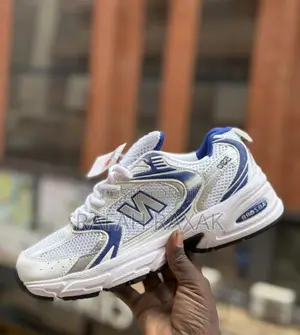 Unisex New Balance 530 White/Navy/Silver Sneakers