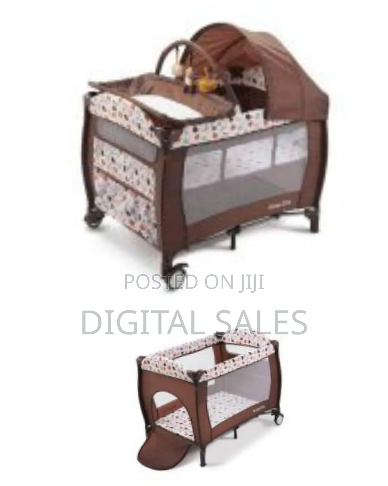 Portable Foldable 4 in 1 Convertible Toddler Iron Playpen Travel Cot