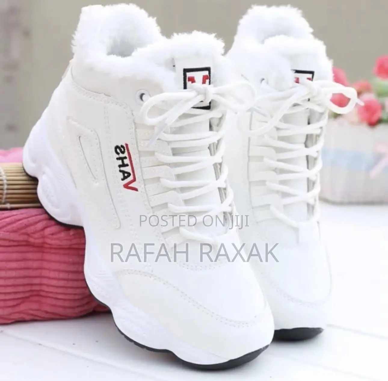 New White Women’S Vahs Winter Worm Cotton Sneakers