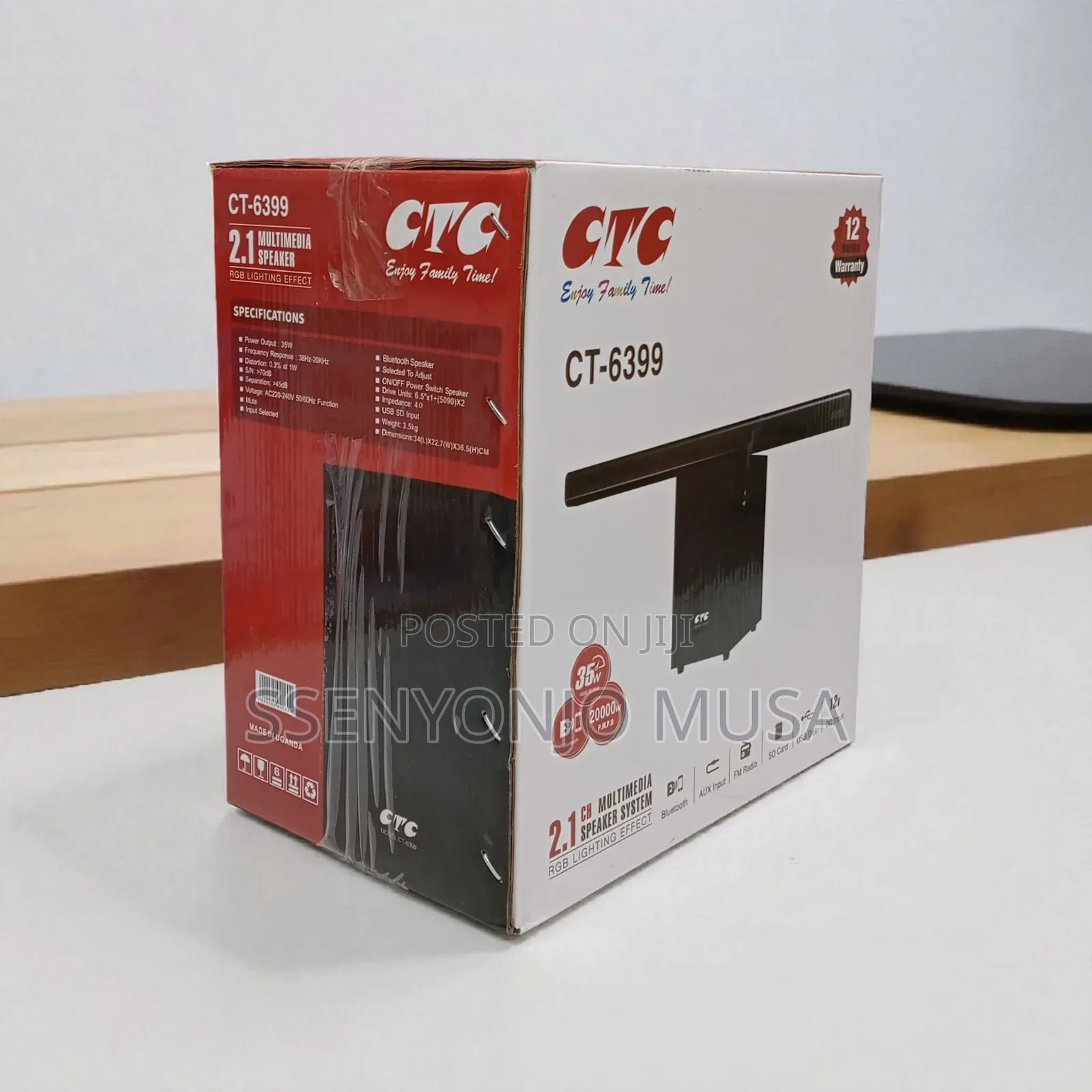 CTC 2.1 Soundbar Multimedia Speaker System – 35w, Bluetooth, RGB