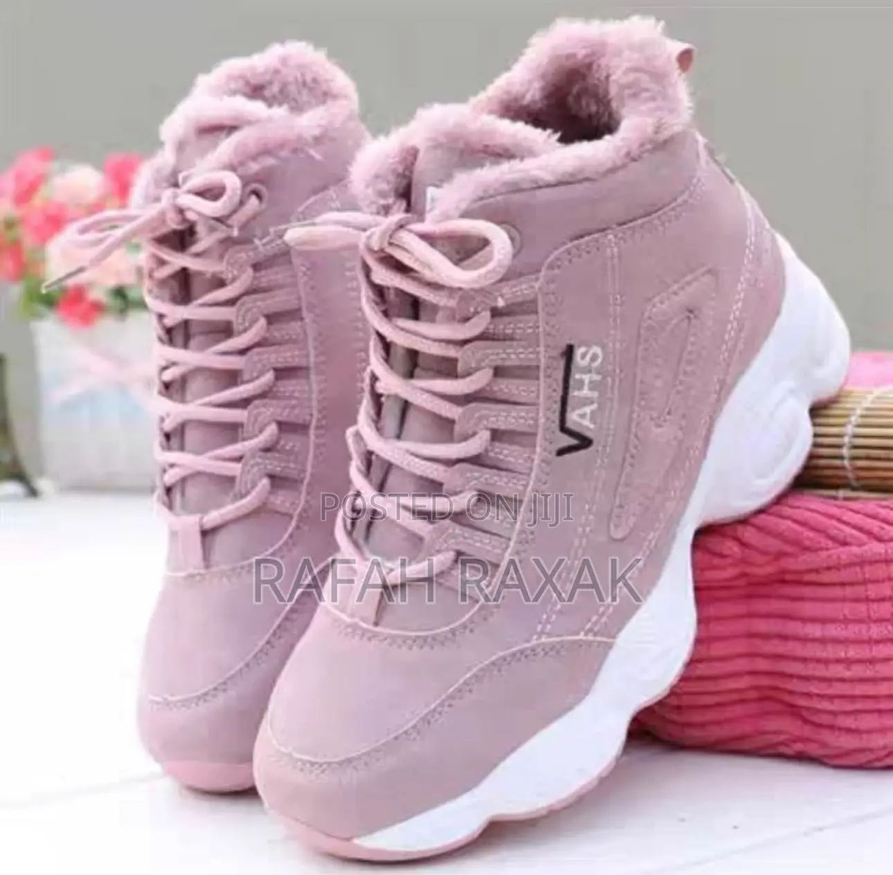New Women’S Pink Vahs Warm Winter Sneakers