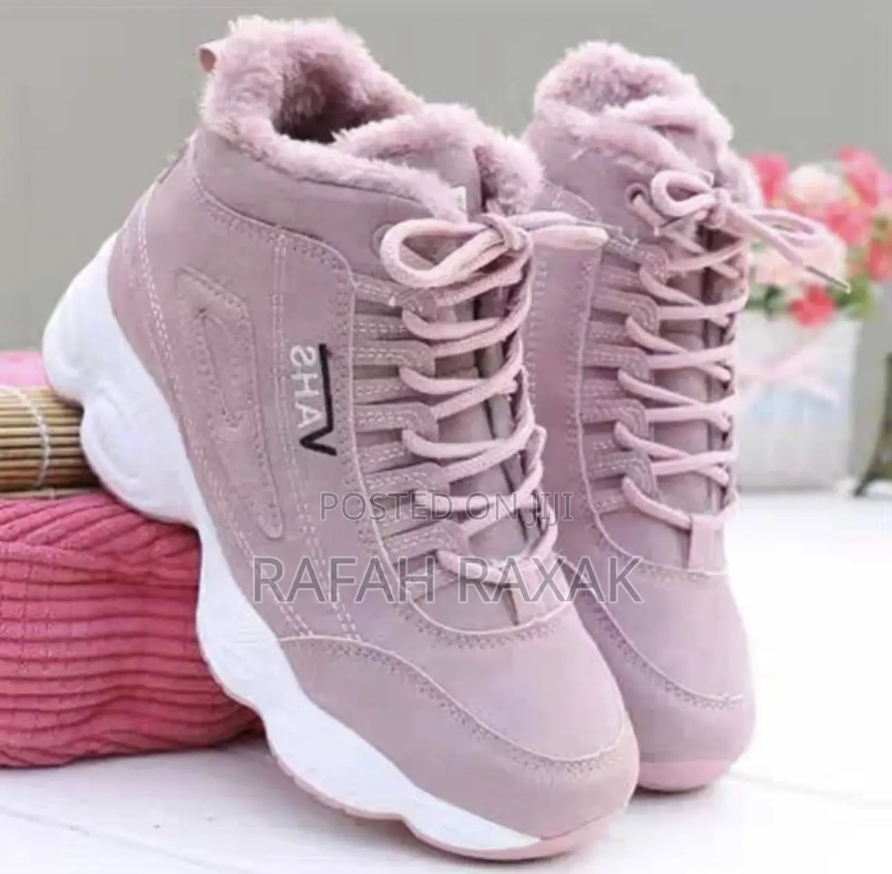 New Women’S Pink Vahs Warm Winter Sneakers