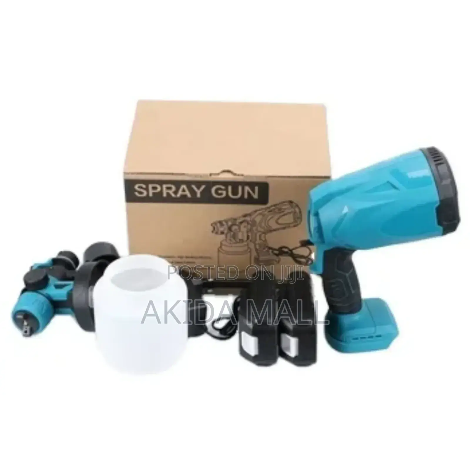 48v Lithium Battery Rechagable Portable Paint Spray Gun Wth 2batteries