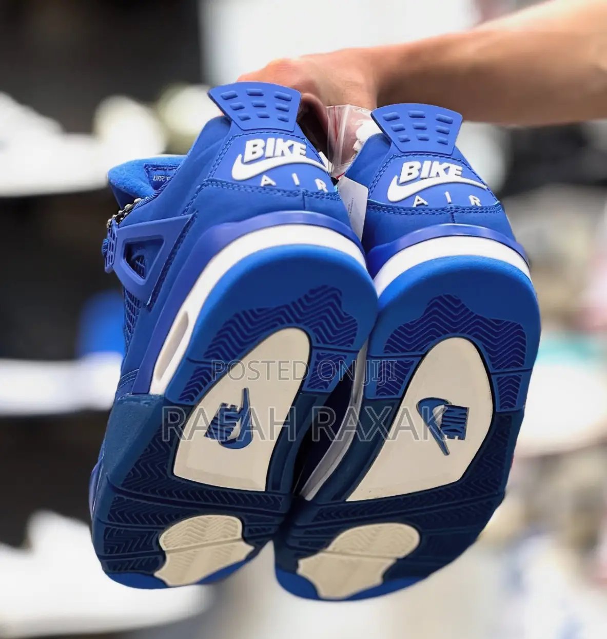 Original Air Jordan 4 Retro Blue “Bike Air” Sneakers