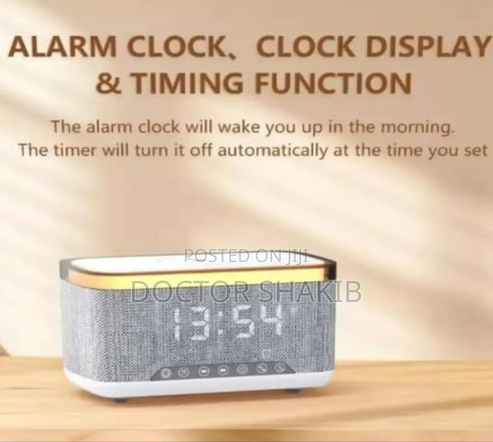 Brand New Multifunction Bluetooth Speaker Alarm Clock Wireless Charger