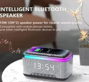 Brand New Multifunction Bluetooth Speaker Alarm Clock Wireless Charger