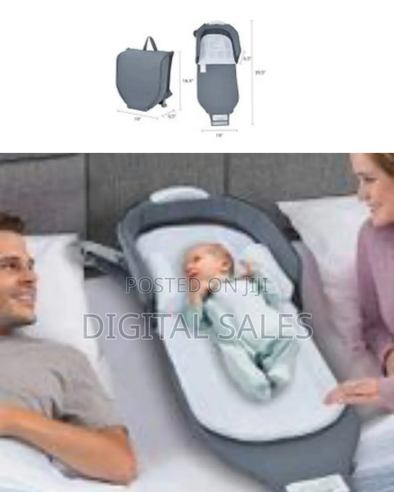 2 In 1 Baby Portable Bassinet And Storage Diaper Bag Waterproof