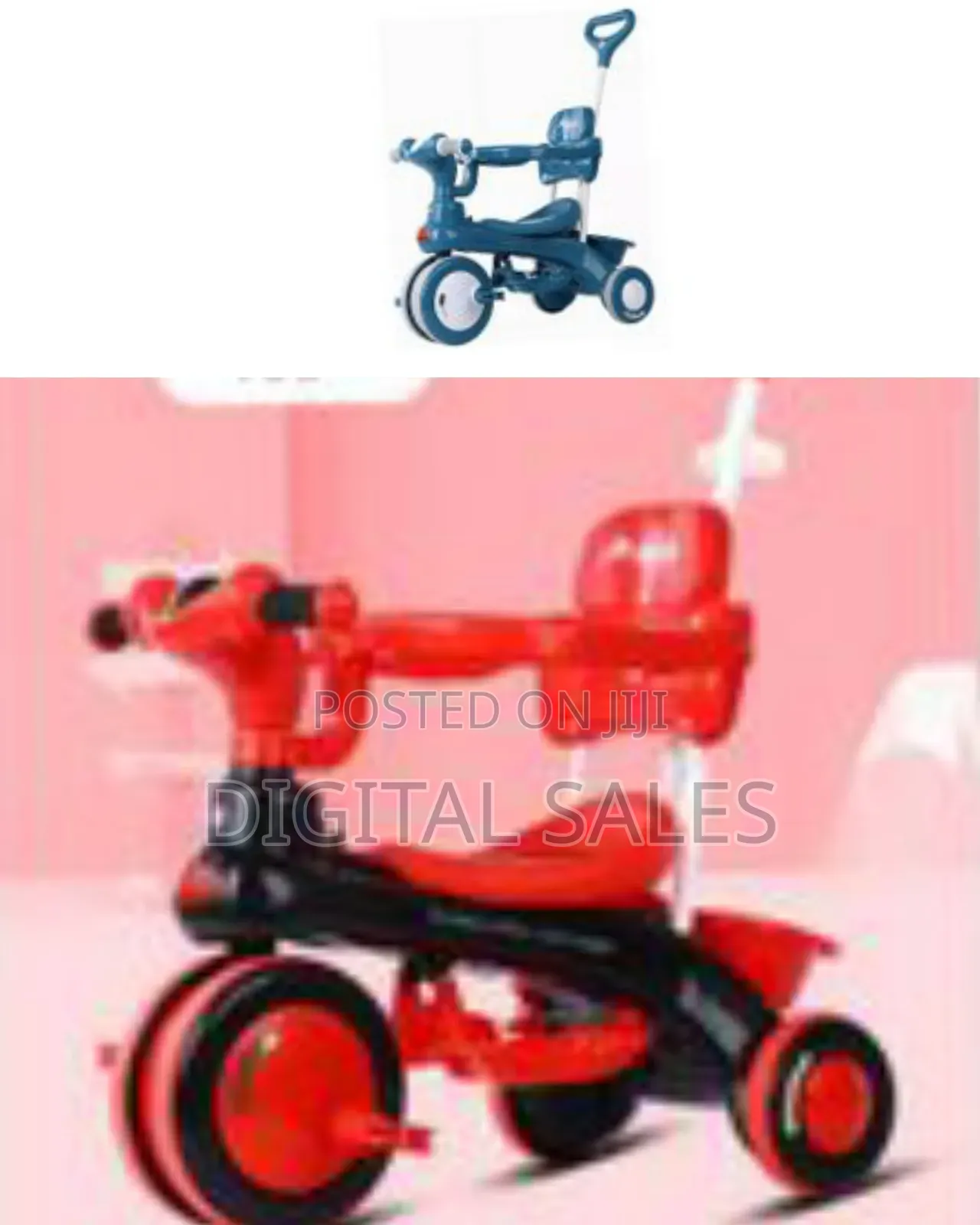 Retro Classic Kids Plastic Ride on Toy Tricycle for 1-6 Years Boys Gir