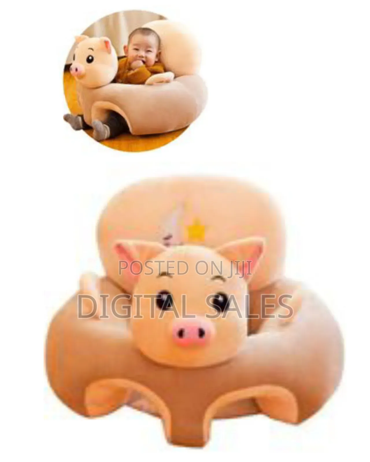 Baby Floor Sofa Support Chair, Soft Plush Cartoon Animals Baby