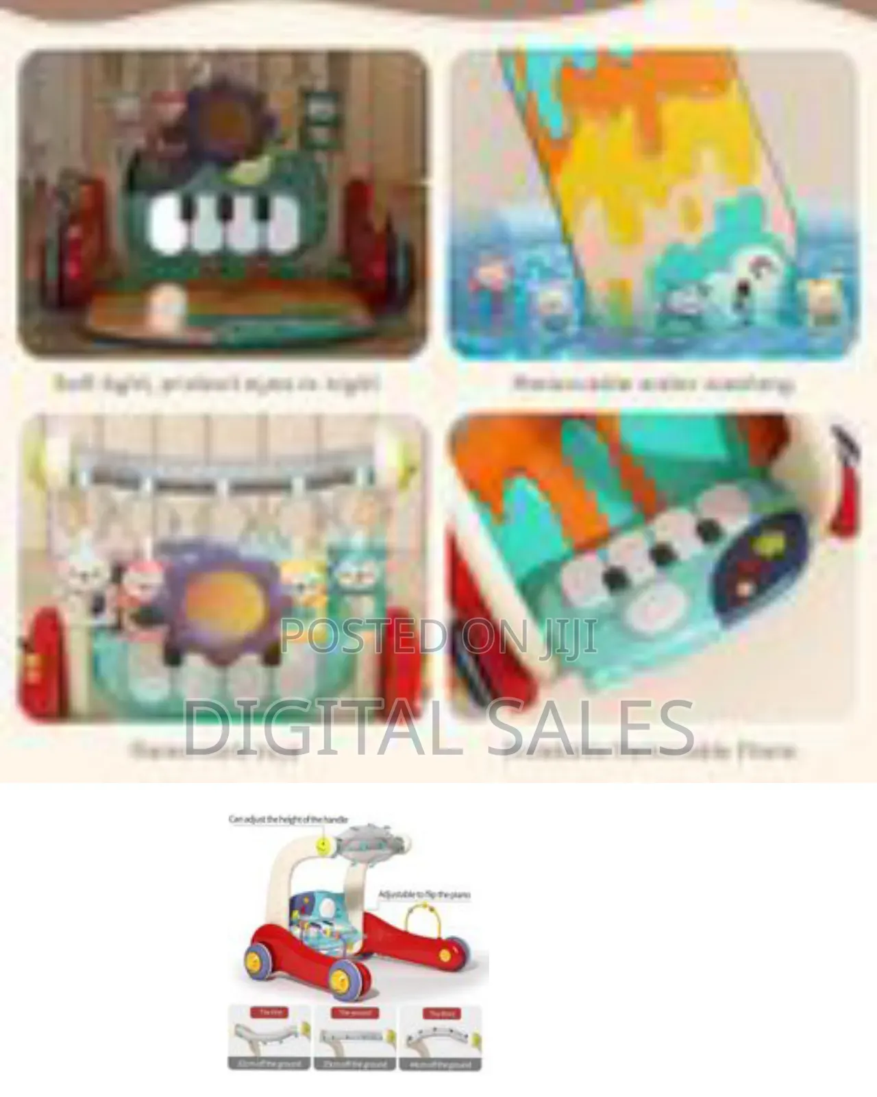 3 in 1 Baby Play Mat Gym for 0-3 Years Play Musical Piano Tummy Time