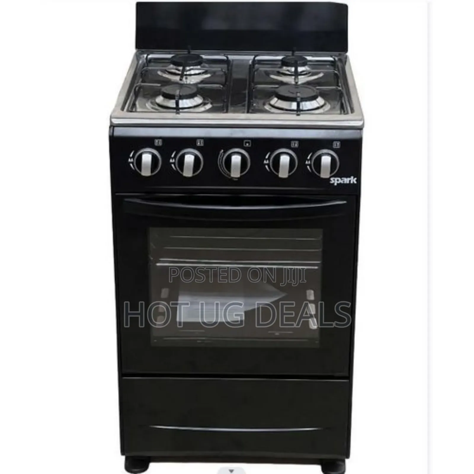 Spark 50x50cm Full Gas Standing Cooker With Gas Oven - Black