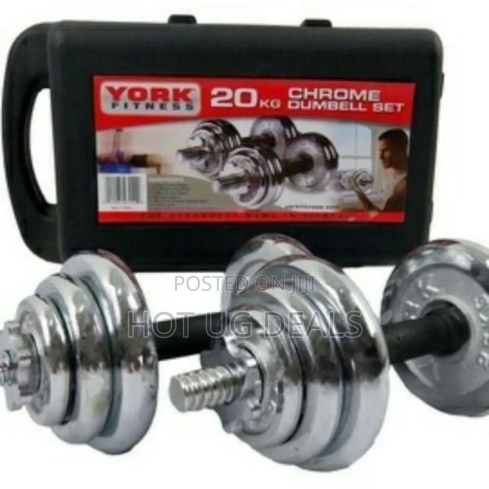20kg Plated Adjustable Dumbbell/ Dumbells Set-silver