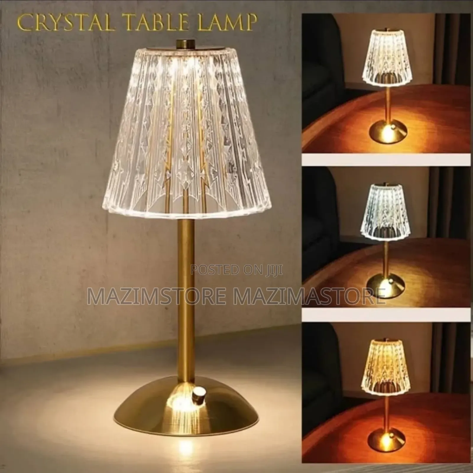 Bedside Crystal Table Lamp