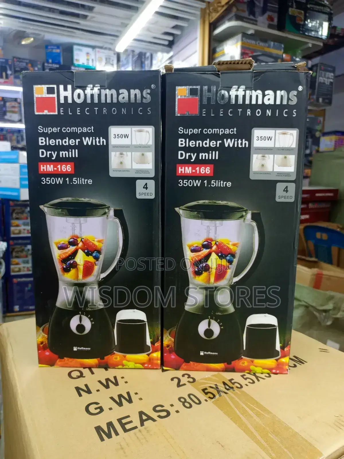 Hoffmans Hm-166 Super Compact Blender With Dry Mill.