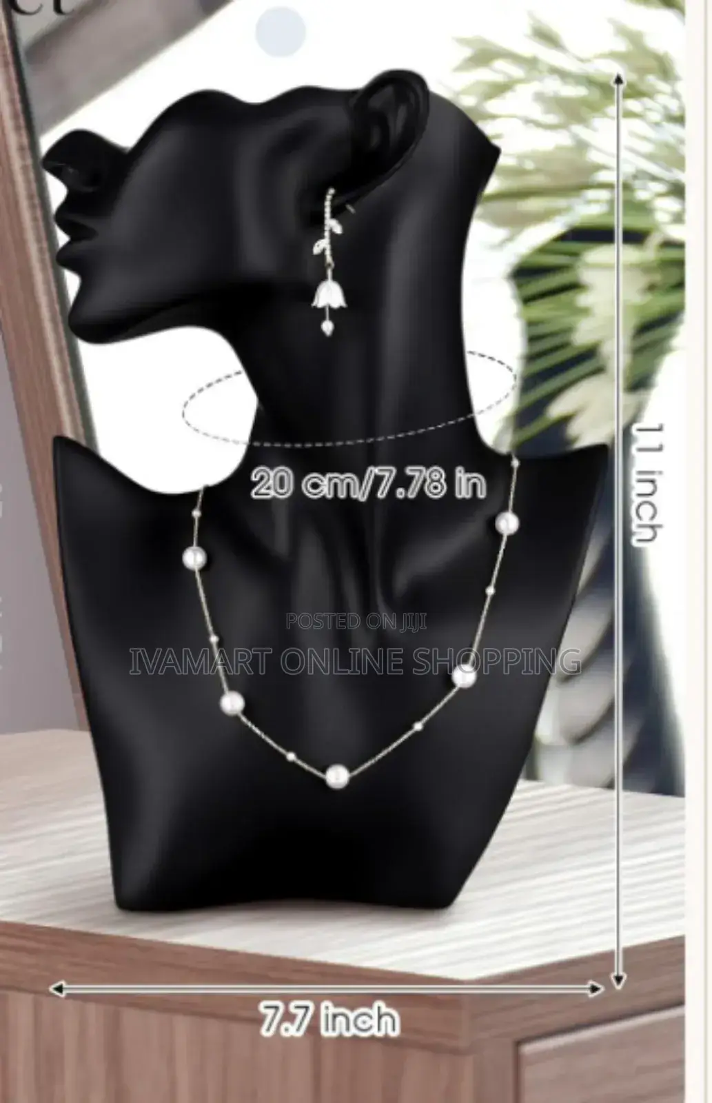 Necklace and Earrings Display Stand - Black
