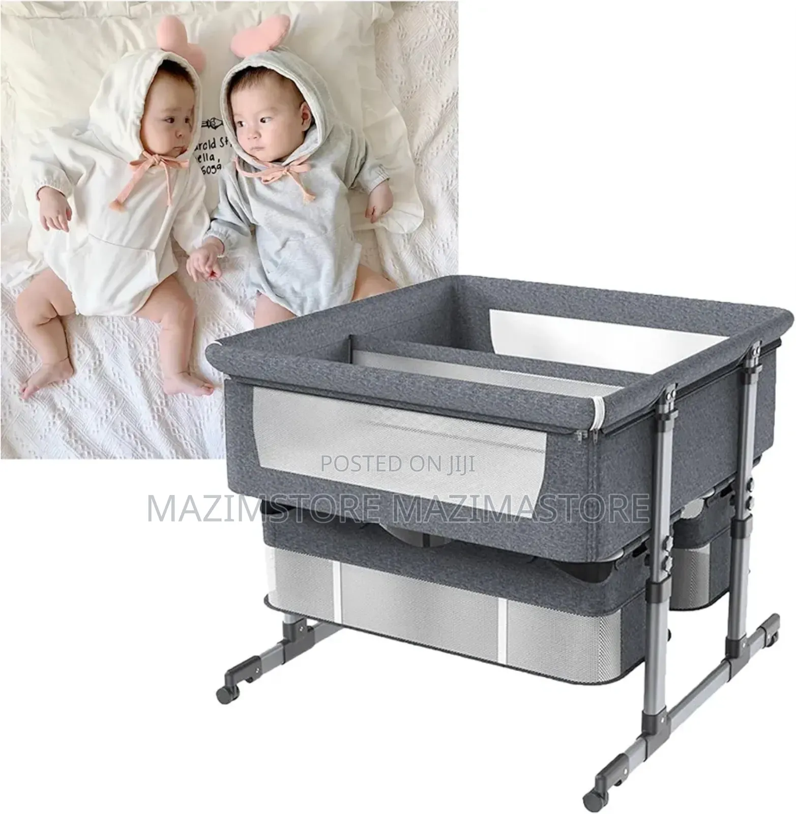 Twins Bassinet for Baby, Bassinet Sleeper for 2 Babies,