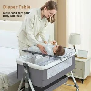 Baby Bassinet, 5-in-1 Infant Bedside Crib With Changing Table
