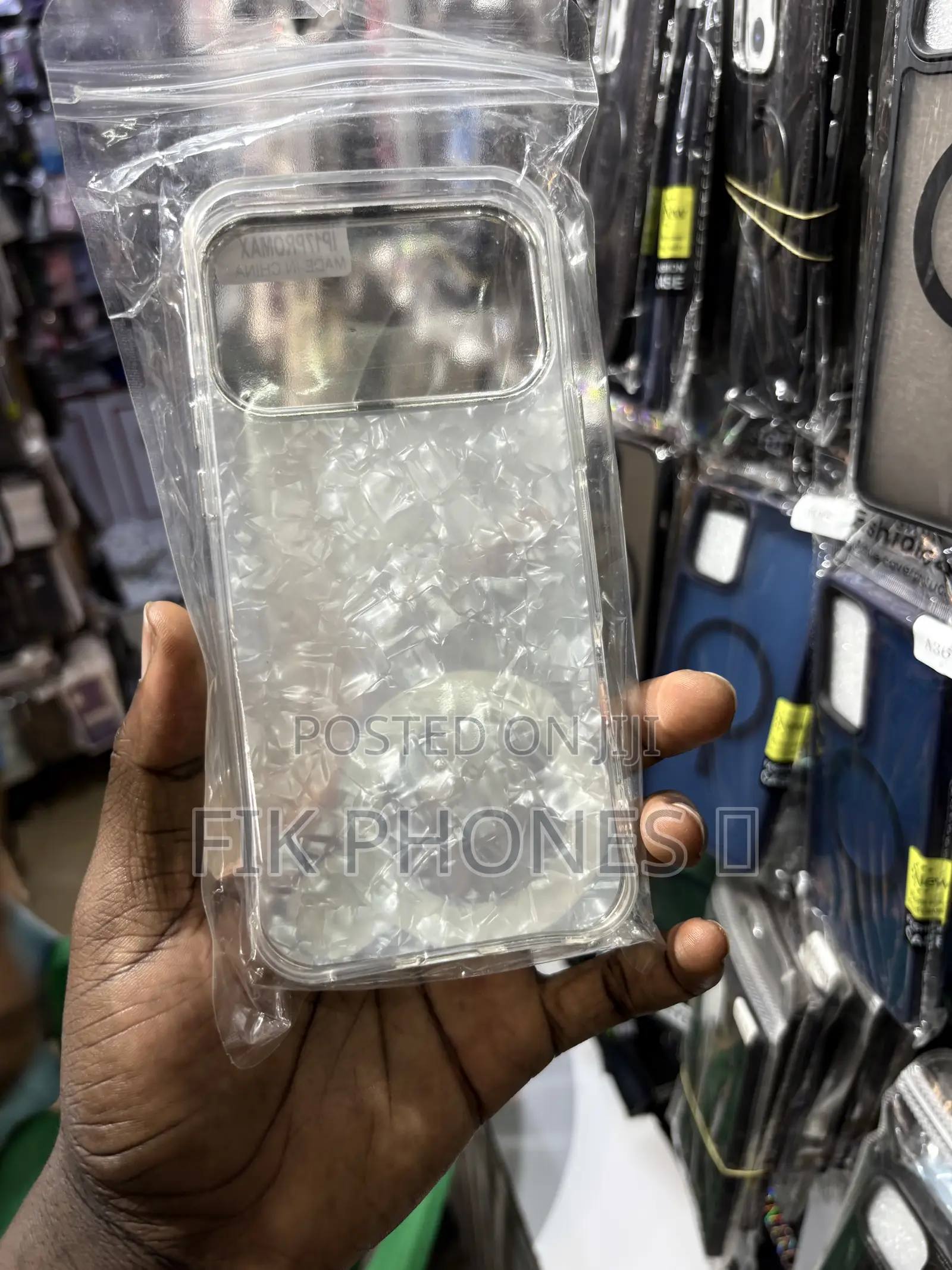 A Clear Phone Case Designed for an iPhone 17 Pro Max.