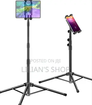 Height Adjustable Tablet and Phone Floor Stand