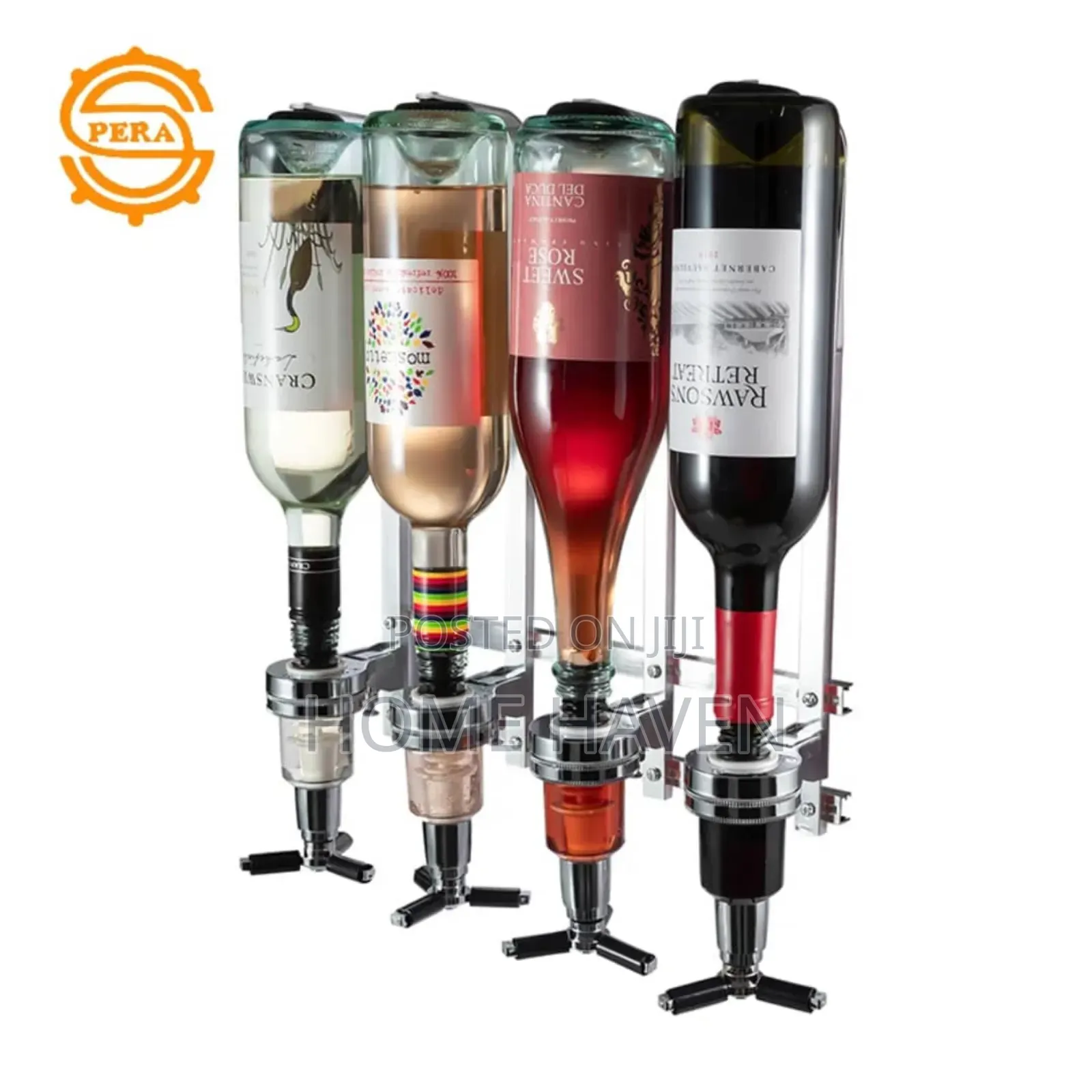 4 Bottle Wall Mounted Liquor Dispenser