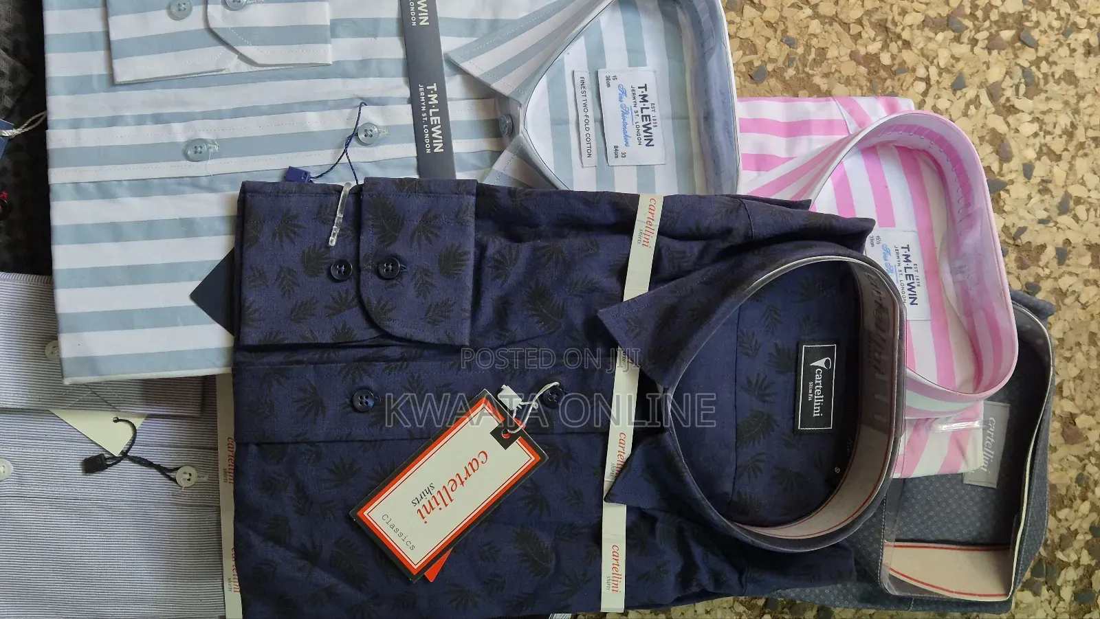 Men Striped, Checkered Turkish Dress Shirts--Clearance Sale