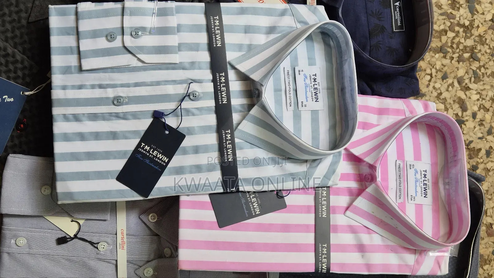 Men Striped, Checkered Turkish Dress Shirts--Clearance Sale