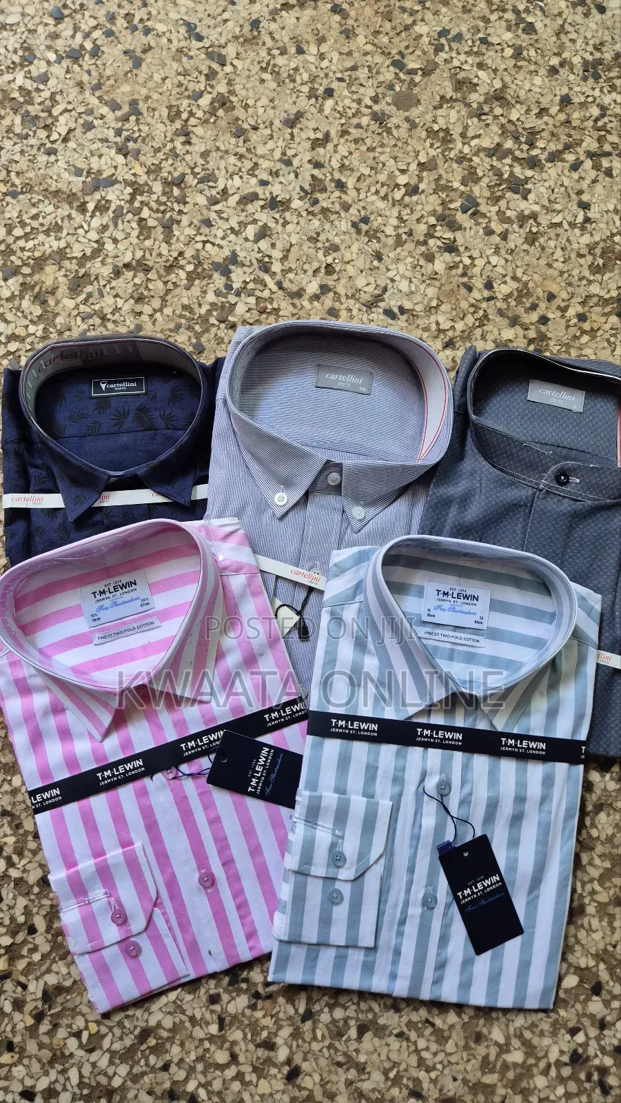 Men Striped, Checkered Turkish Dress Shirts--Clearance Sale