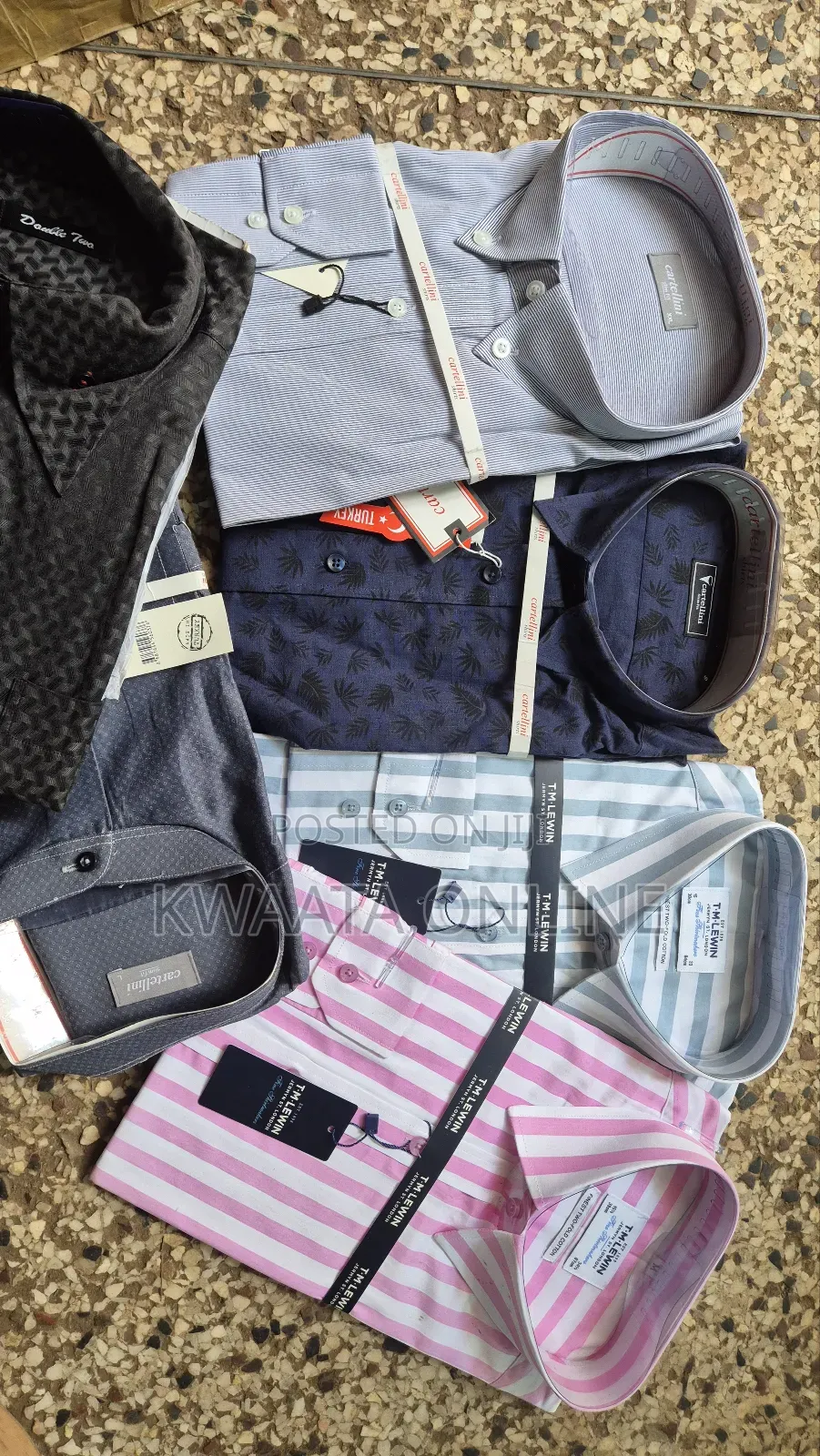 Men Striped, Checkered Turkish Dress Shirts--Clearance Sale