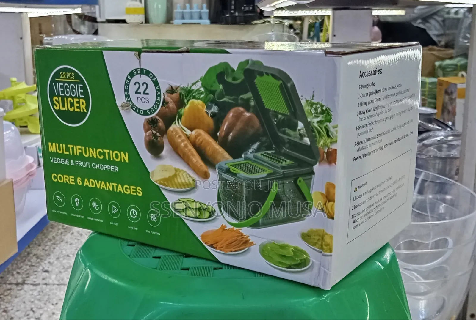 22 PCS Vegetable Fruit Chopper Set – Multifunction Slicer, Grater-
