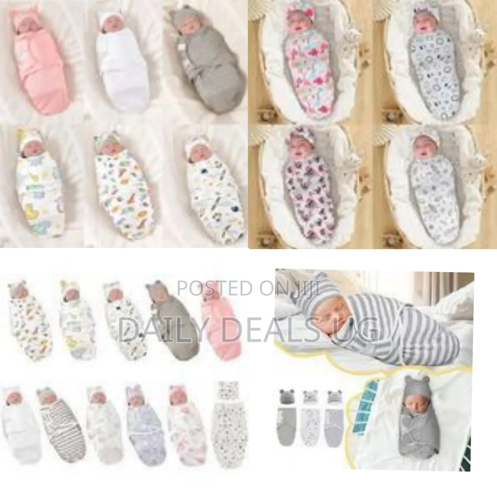1 Piece of Preemie Swaddle Blanket Wrap Set With Hat for Baby Boys