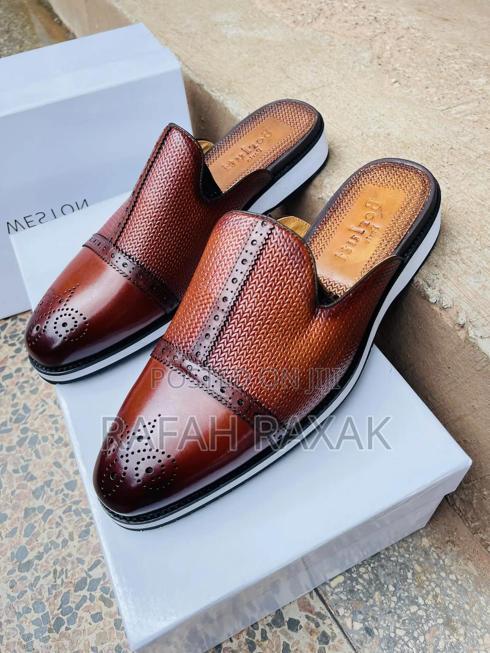 Original Men’S Brown Berluti Mule Half Leather Shoes