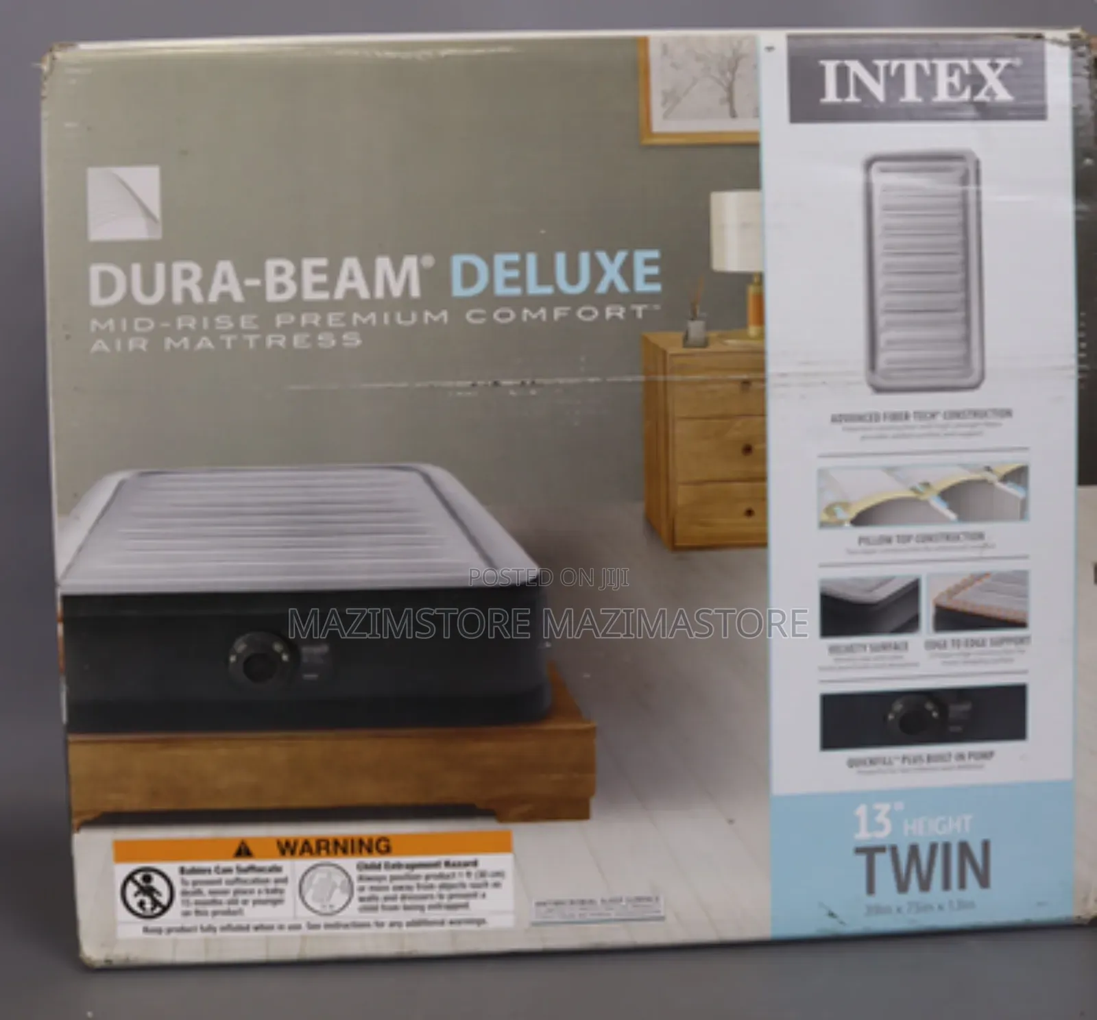Heavy Duty Air Mattress With Built in Pump Twin